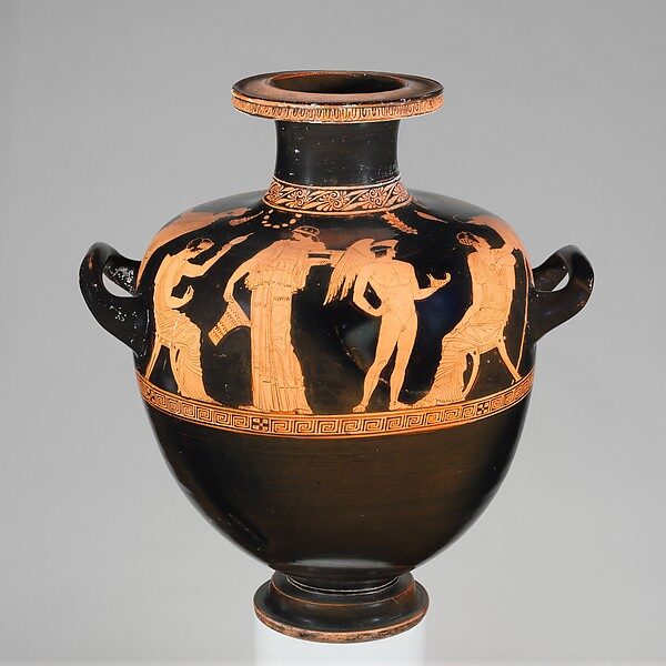 Red-figure terracotta hydria showing Orpheus among the Thracians, ca. 430 BCE.