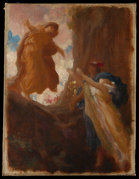 Frederic Leighton's oil sketch 'The Return of Persephone,' ca. 1890–91.